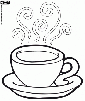 Coffee Coloring Pages Printable