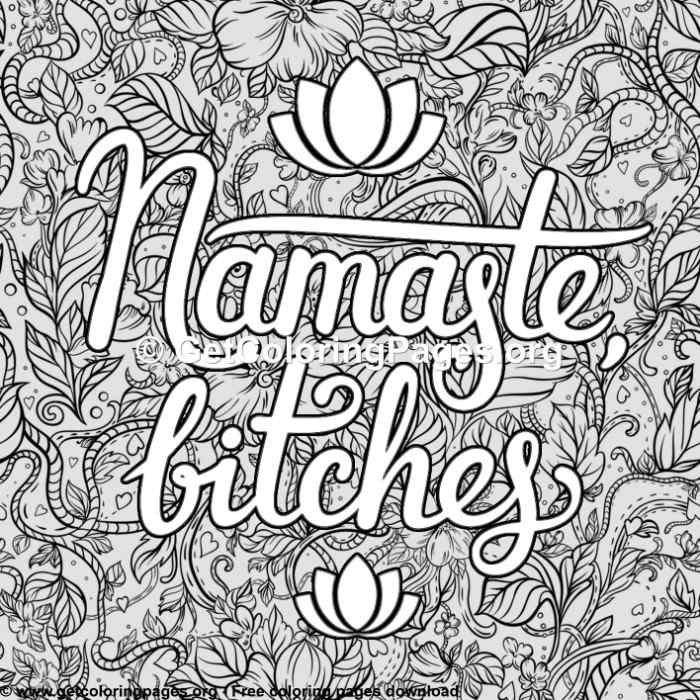 Namaste Yoga Coloring Pages