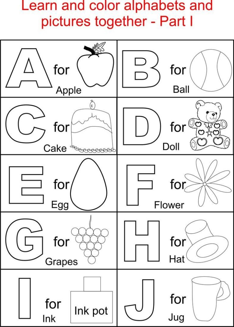 Abc Colouring Pages For Kids