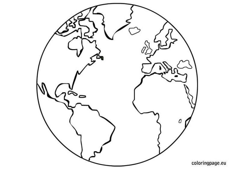 Earth Coloring Page Pdf