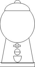 Cute Gumball Machine Coloring Page