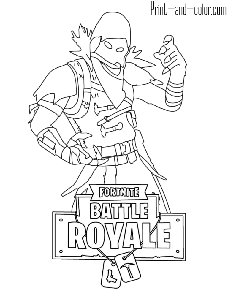Raven Coloring Pages Fortnite