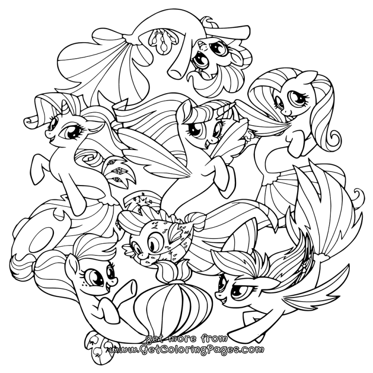 Printable My Little Pony Movie Coloring Pages
