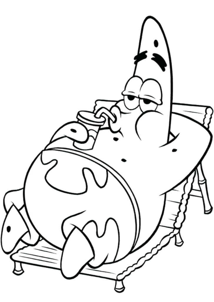 Cute Patrick Coloring Pages