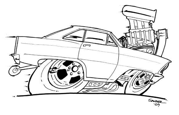 Street Rod Hot Rod Coloring Pages