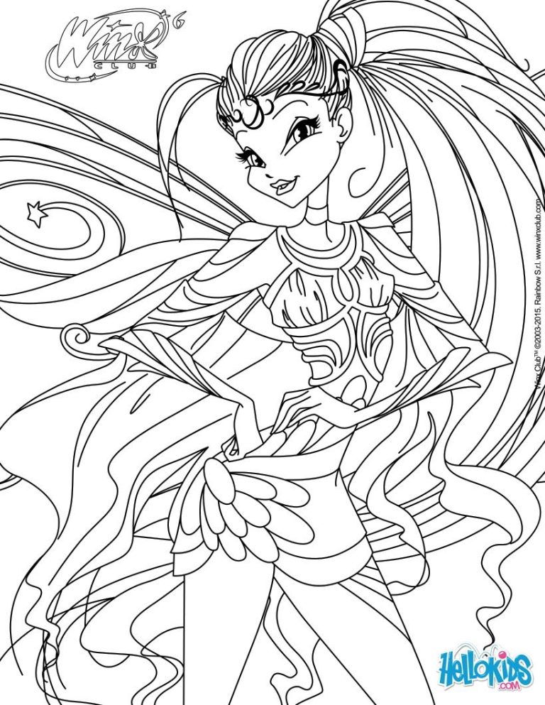 Winx Coloring Pages Stella