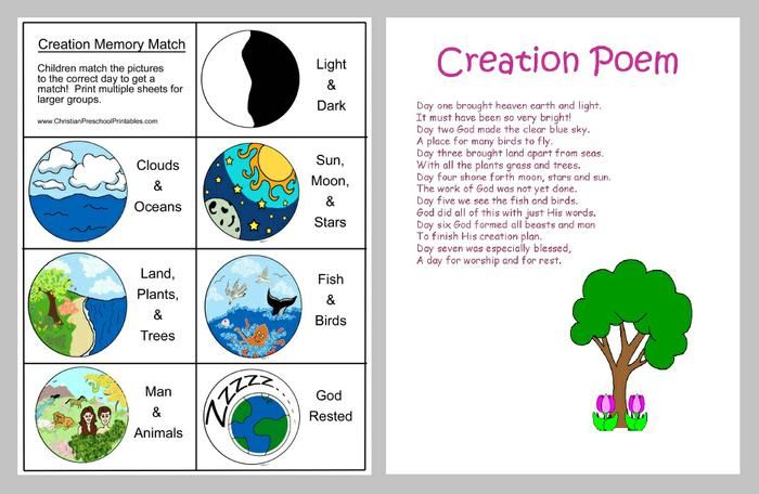Bible Story Printables Creation