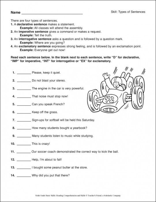 Free Printable 6th Grade Language Arts Worksheets