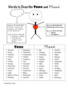 Tone And Mood Worksheets 6th Grade Pdf