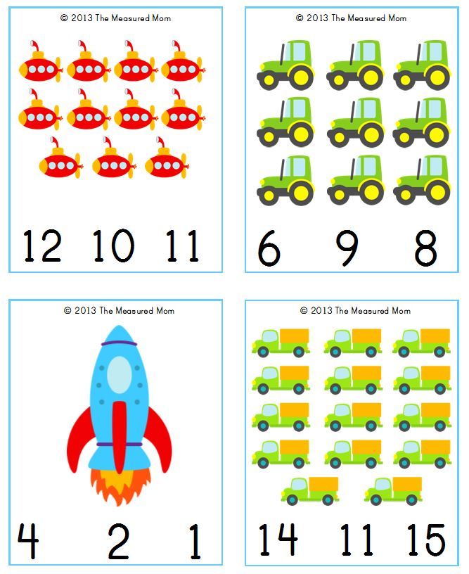 Kindergarten Transportation Math Worksheets