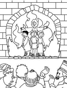 Preschool Shadrach Meshach And Abednego Coloring Page