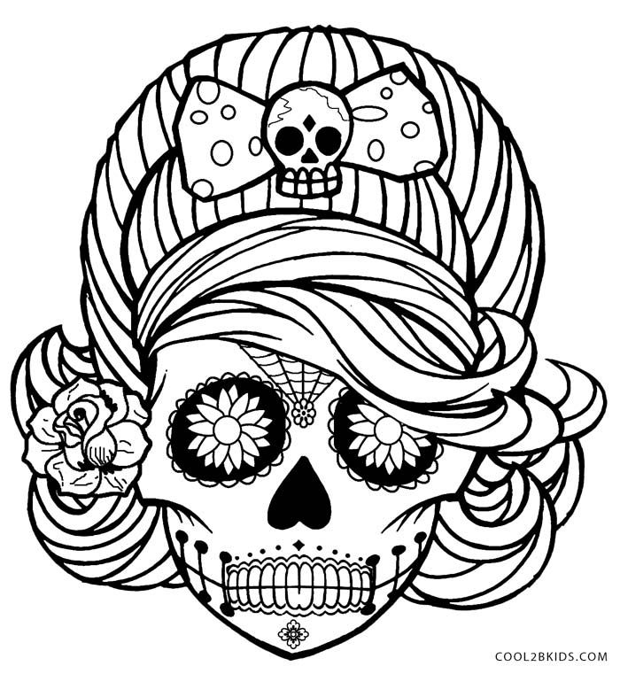 Skull Coloring Pages For Kids