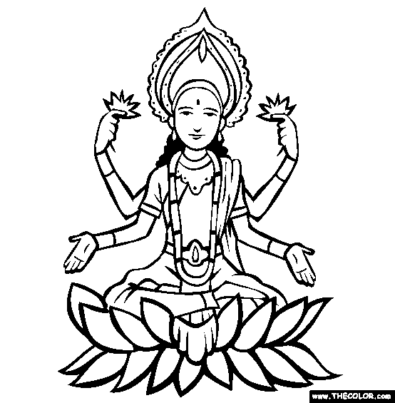 Easy Hindu God Coloring Pages
