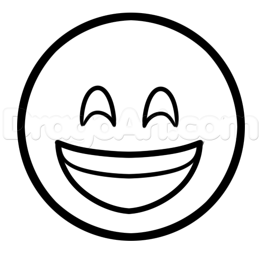 Emoji Smiley Face Coloring Page