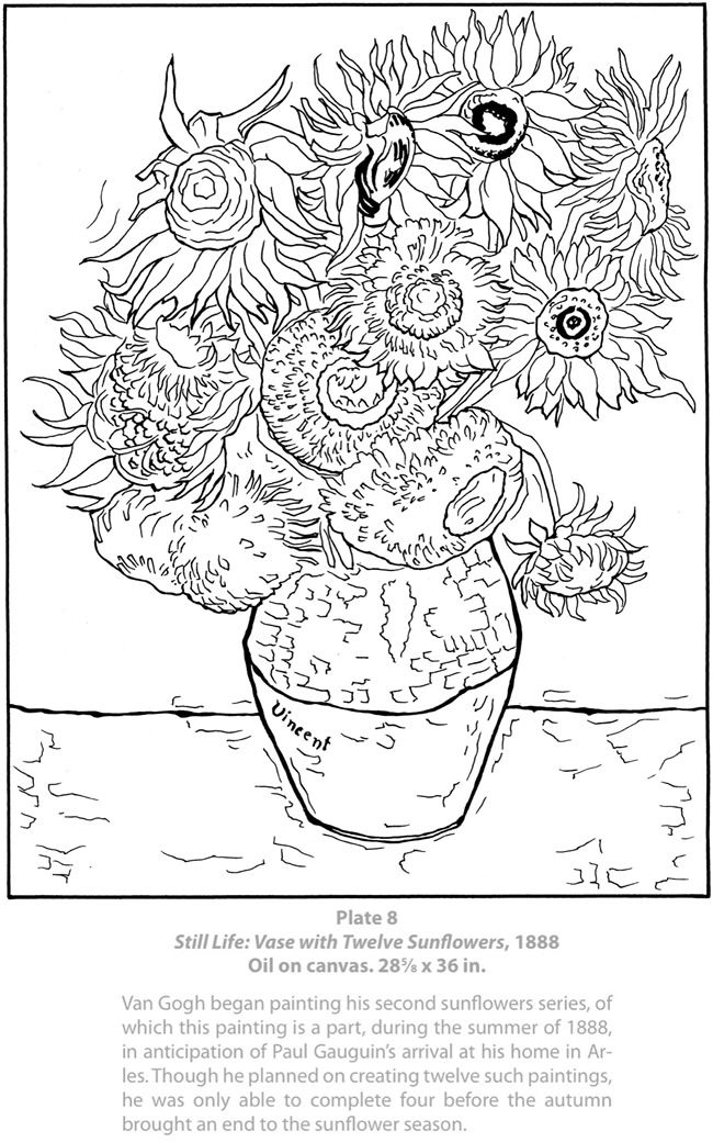 Van Gogh Coloring Pages Printable