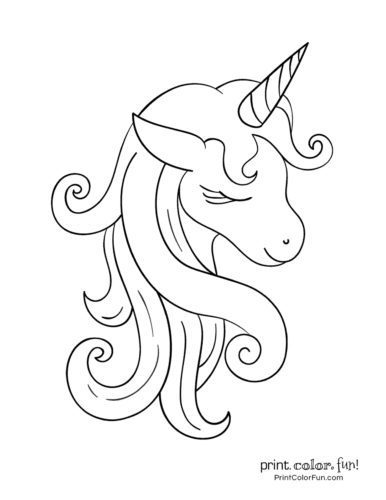 Free Printable Real Unicorn Unicorn Colouring Pages