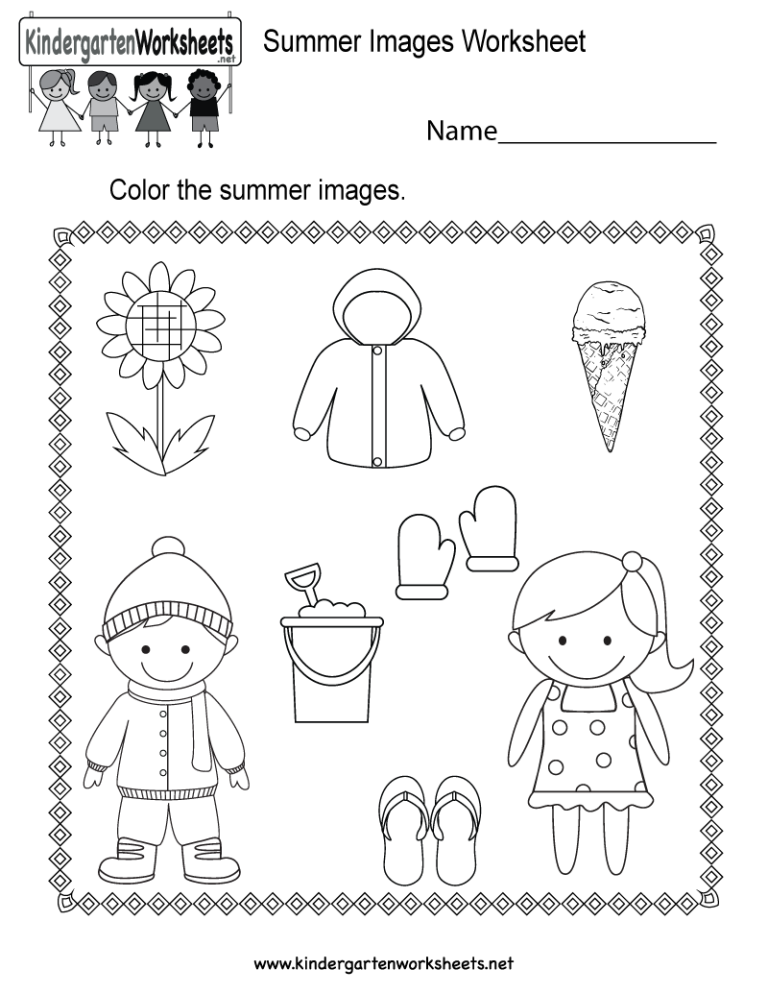 Summer Season Worksheets For Kids