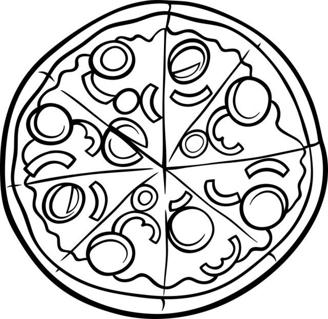 Pizza Coloring Pages Pdf