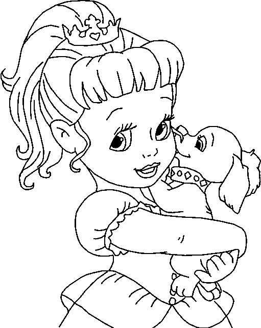 Baby Princess Coloring Pages For Kids
