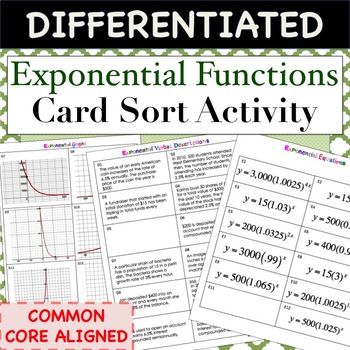 Modeling Exponential Functions Worksheet Answers