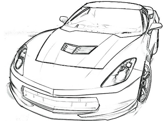 Corvette Coloring Pages Printable