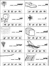 Consonant Blends And Digraphs Worksheets For Grade 1