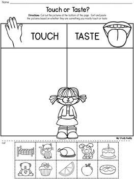 Five Senses Printable Worksheets For Kindergarten