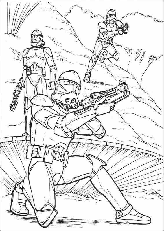 Clone Trooper Coloring Pages Star Wars