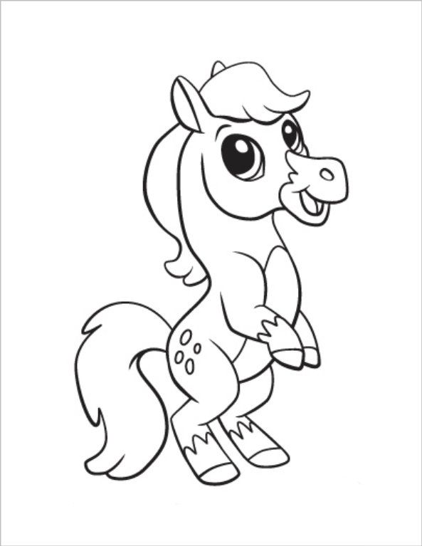 Baby Horse Coloring Pages For Kids
