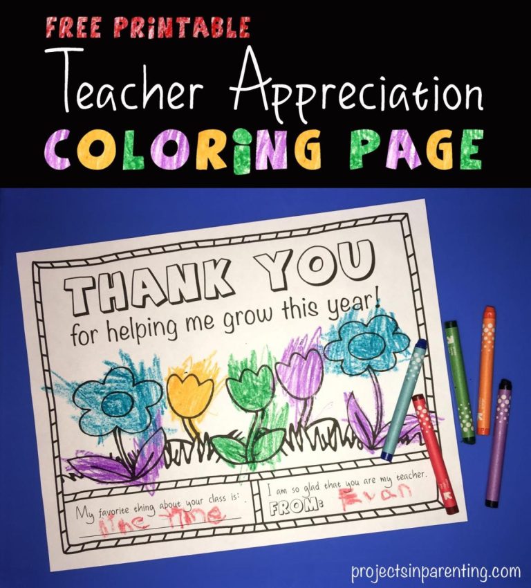Thank You Teacher Appreciation Coloring Pages
