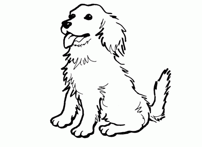Printable Dog Pictures To Colour