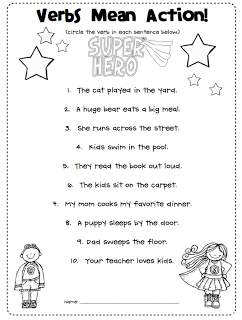 2nd Grade Action Verbs Worksheets For Grade 2