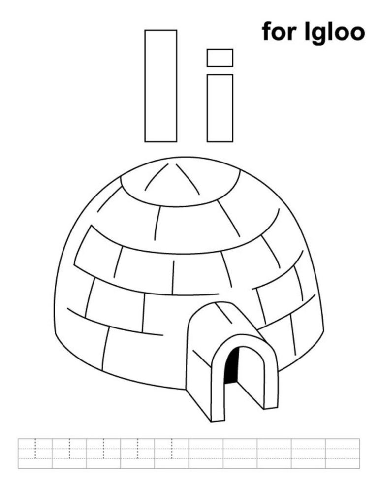 Simple Igloo Coloring Page