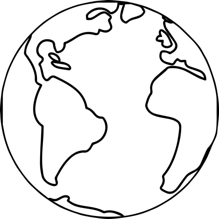Earth Coloring Template