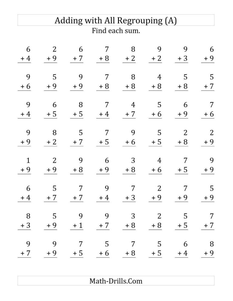 2 Digit By 1 Digit Subtraction Without Regrouping Worksheets