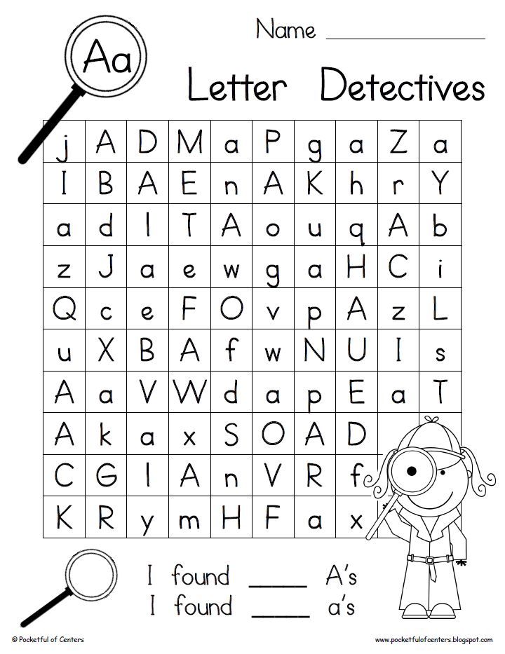 Letter Recognition Worksheets For Kindergarten