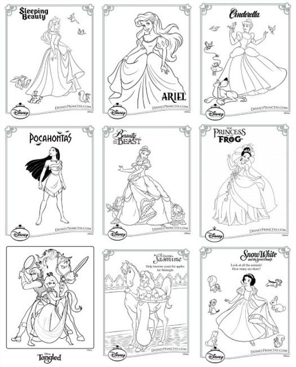 Full Size Free Printable Disney Coloring Pages