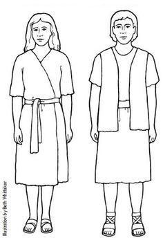 Jacob And Esau Reconcile Coloring Page