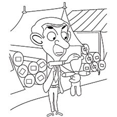 Mr Bean Colouring Pages For Kids