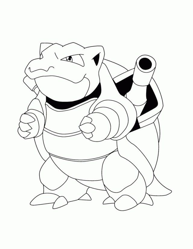Cute Blastoise Coloring Page