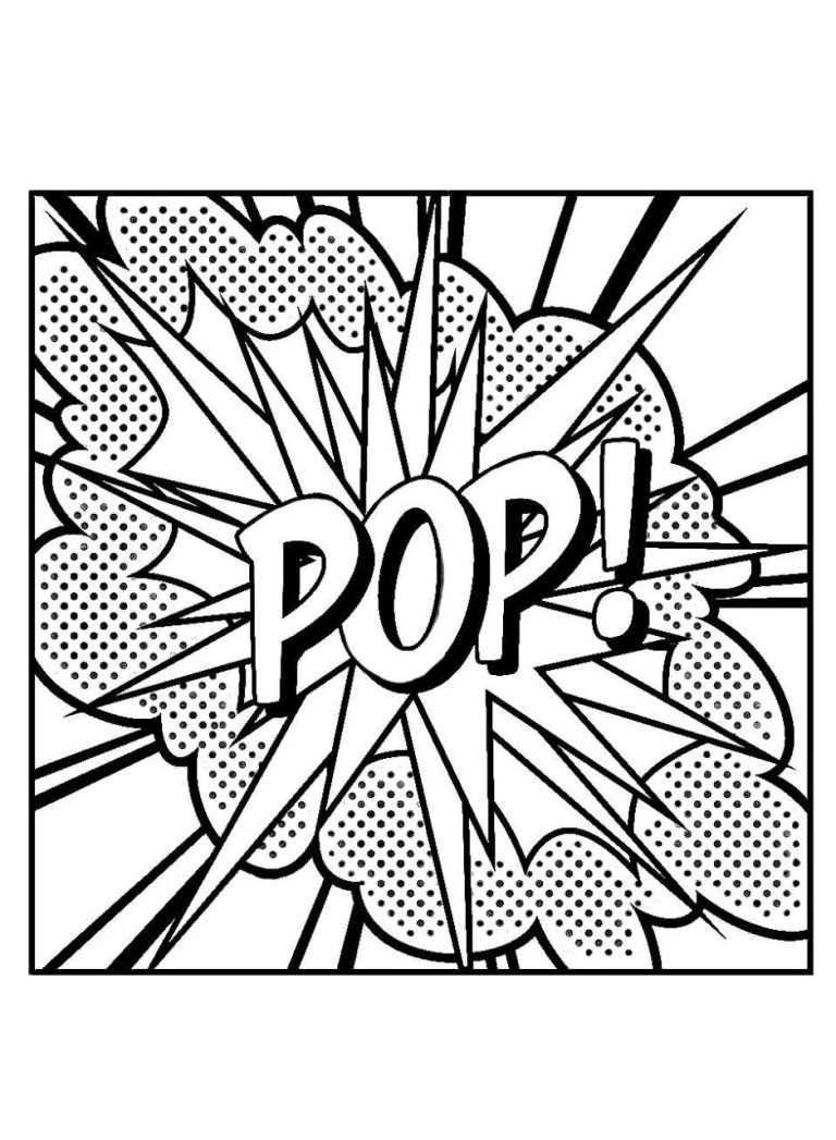 Pop Art Coloring Pages For Kids