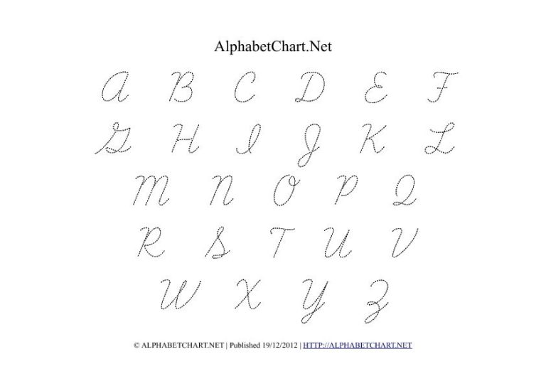 Downloadable Free Printable Cursive Alphabet Pdf