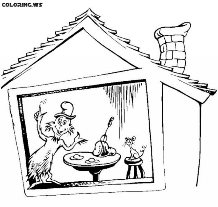 Green Eggs And Ham Coloring Pages Free