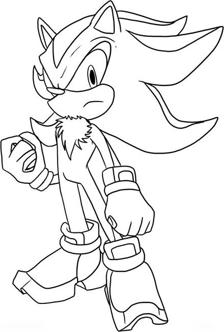 Printable Shadow The Hedgehog Coloring Pages