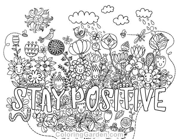 Positive Coloring Pages Printable