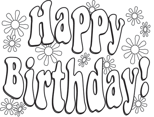 Printable Birthday Coloring Pages Free