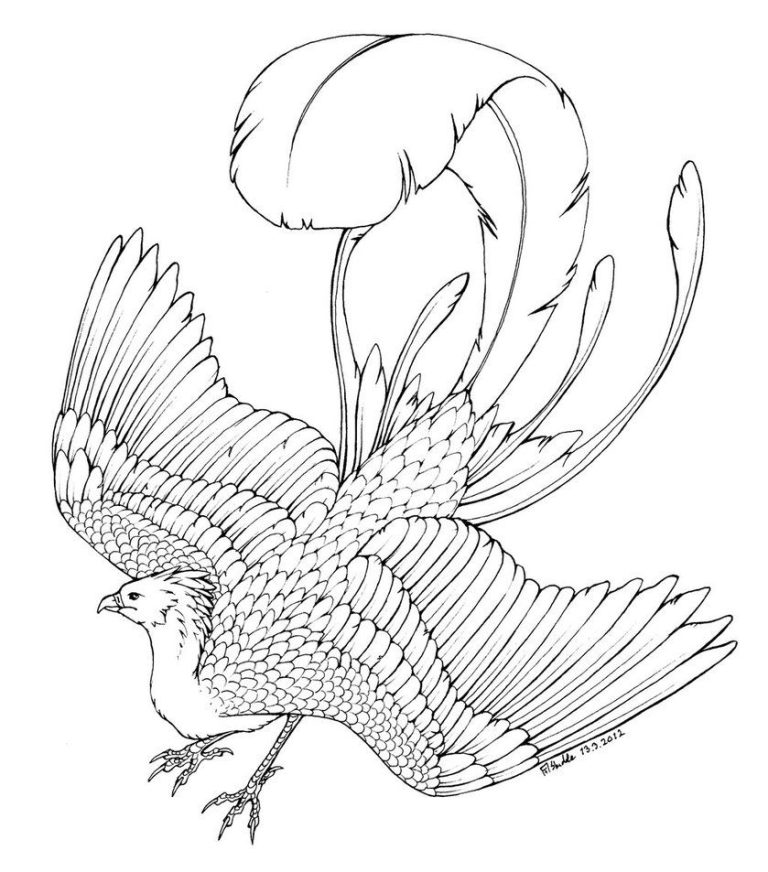 Phoenix Coloring Pages For Kids