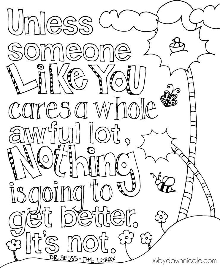 Lorax Coloring Pages Pdf