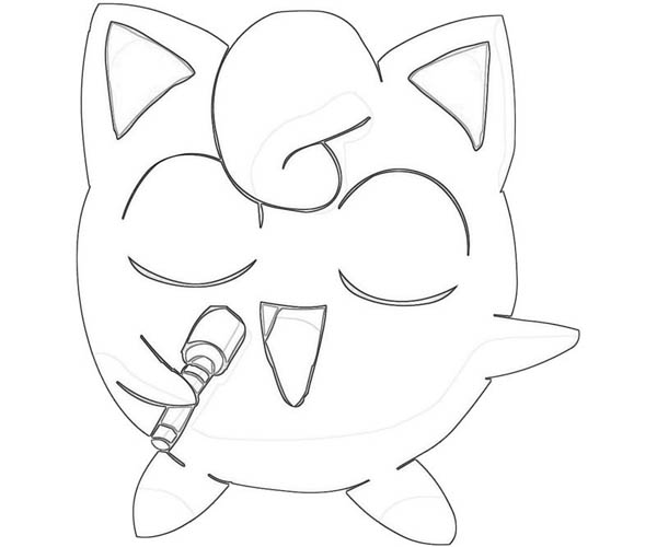 Cute Jigglypuff Coloring Page