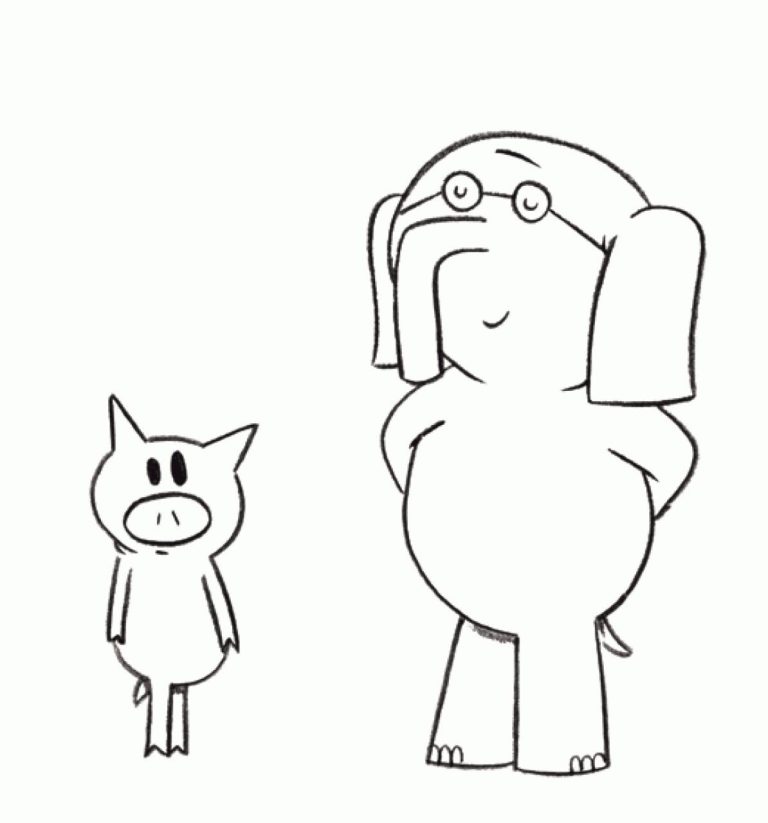 Mo Willems Elephant And Piggie Coloring Pages